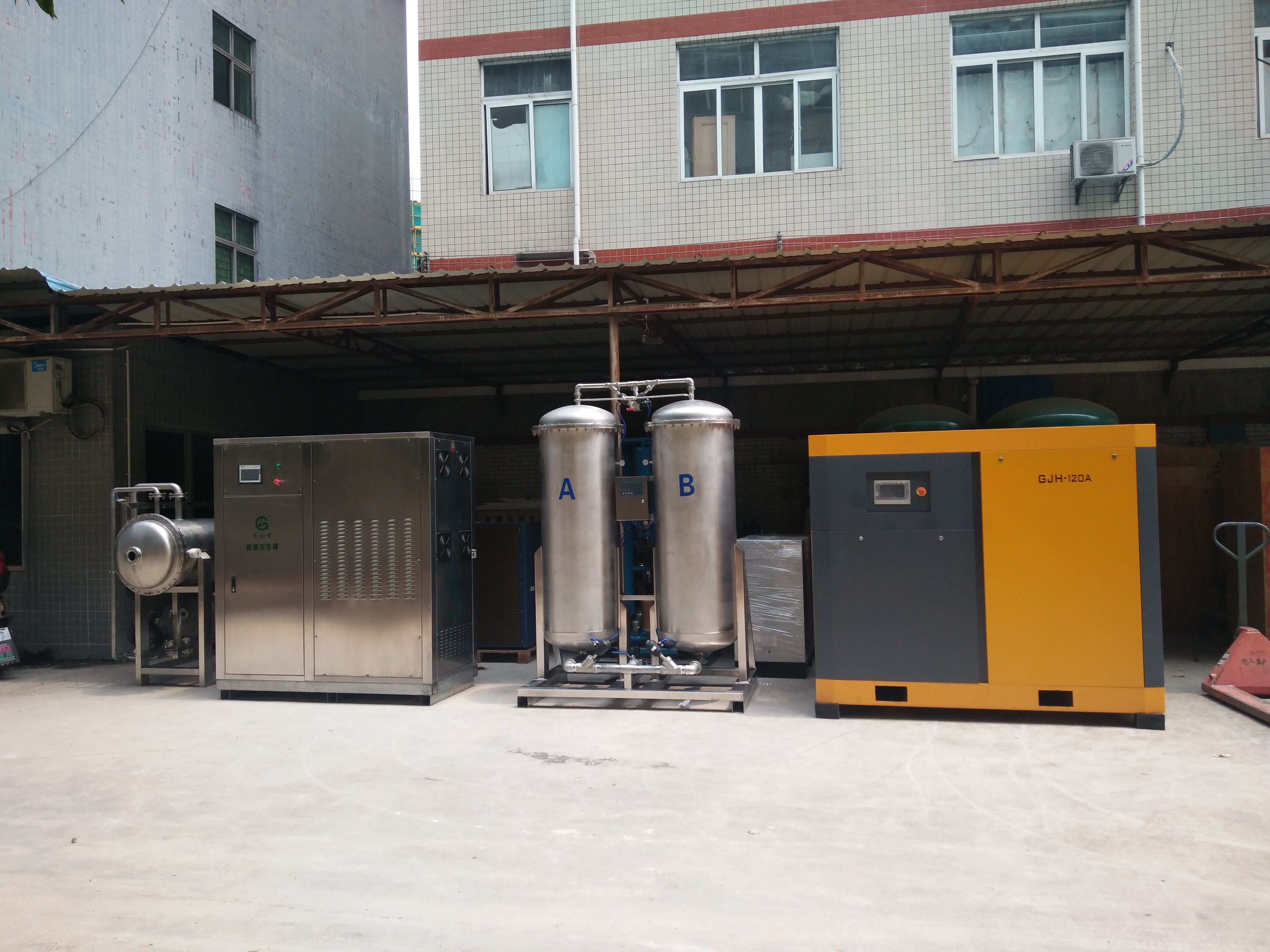 佳環(huán)8月份，出貨一套5KG氧氣源臭氧發(fā)生器應用于洗滌廢水回水處理